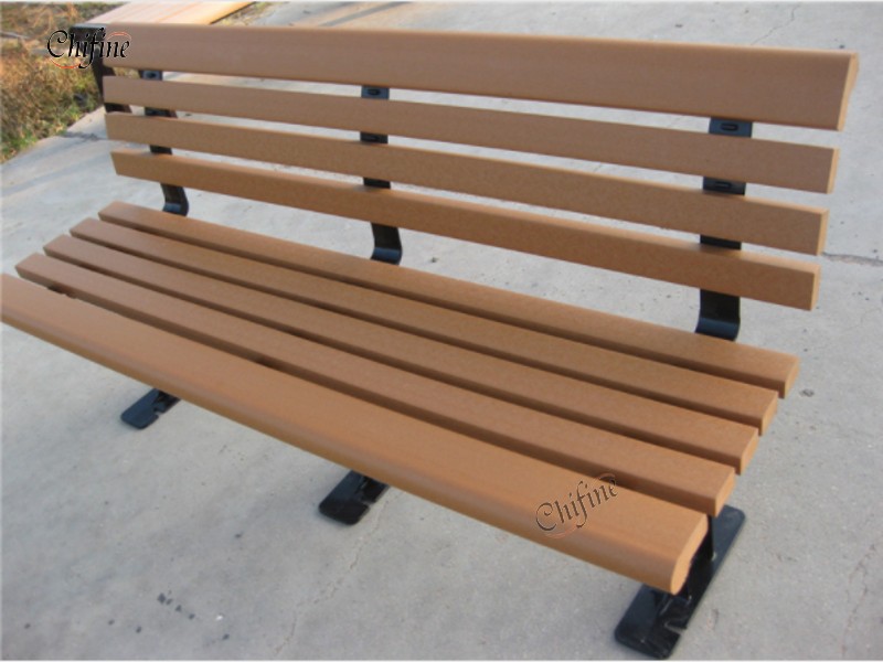 Cast Aluminum Legs Long Park Bench for Public